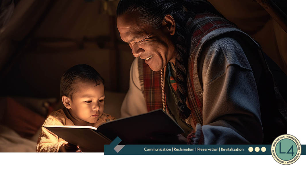 Grandfather reading to Grandson - Cross-Generational Learning