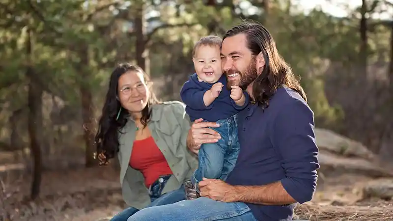 Family enjoying the outdoors